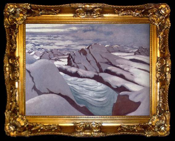 framed  Felix Vallotton High Alps,Glacier and Snowy Peaks, ta009-2